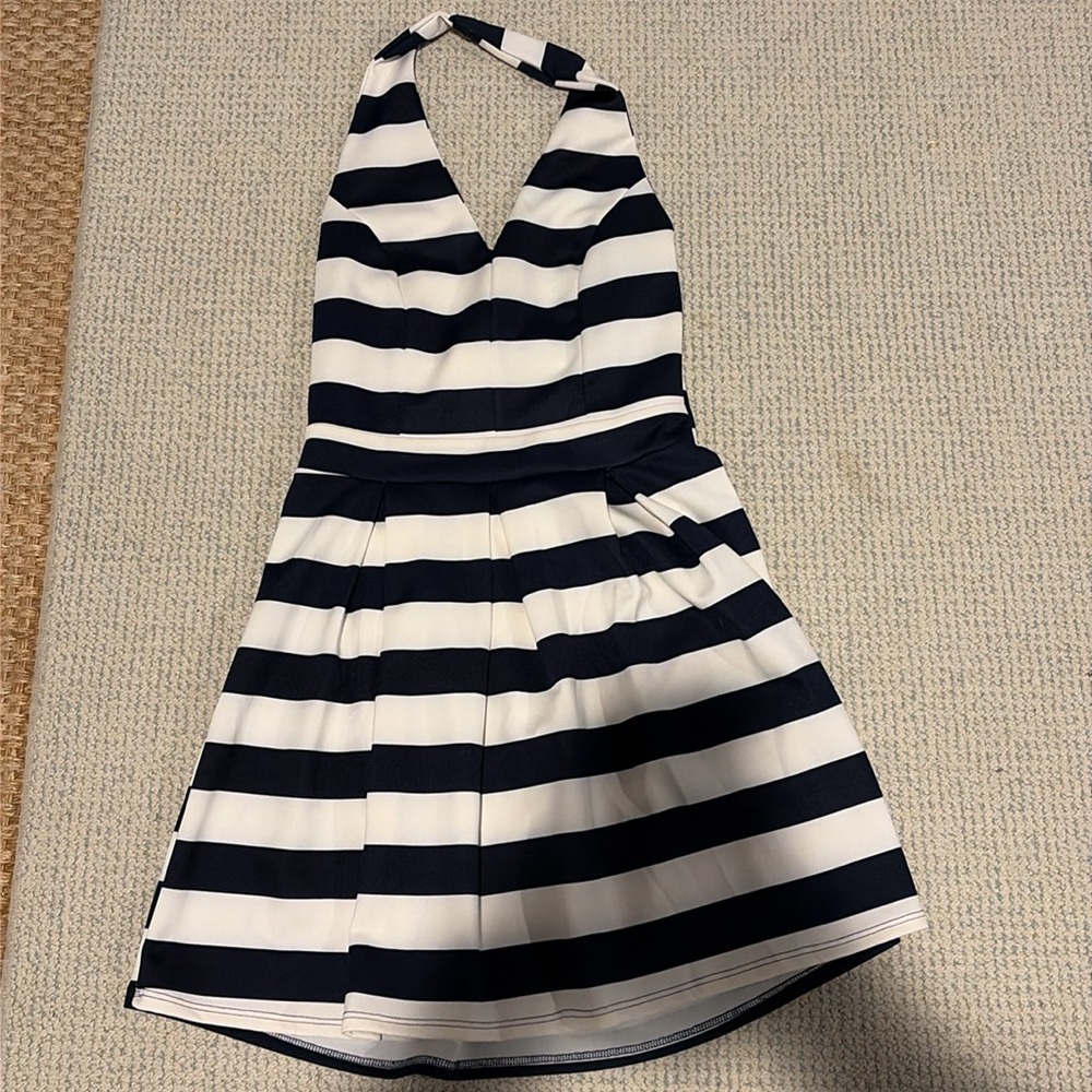 NWT Gibiu Striped Halter Dress Size L